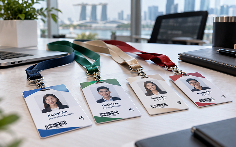 Employee IDs and lanyards for brand identity